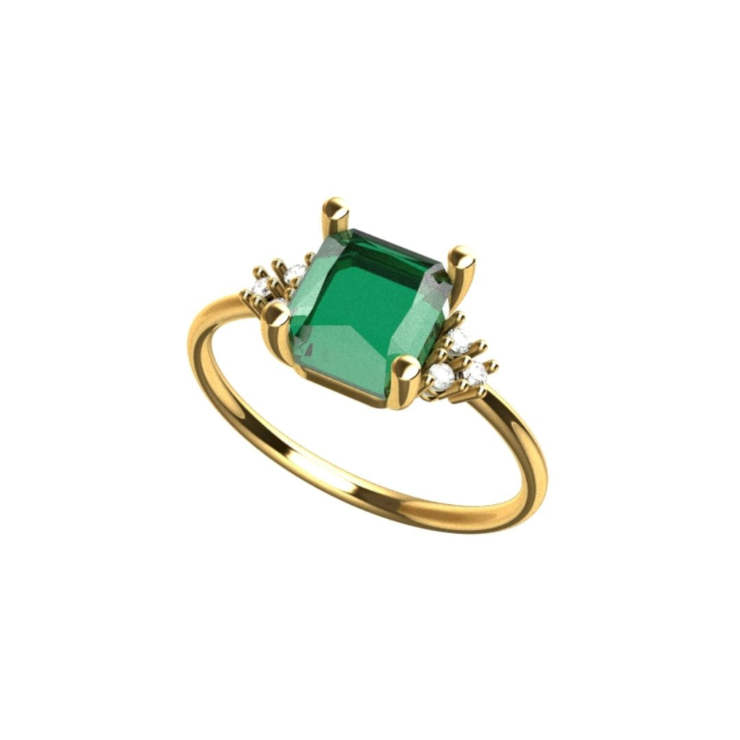Anello Agata Verde