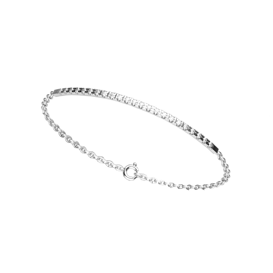 Bracciale Half Eternity in Oro Bianco