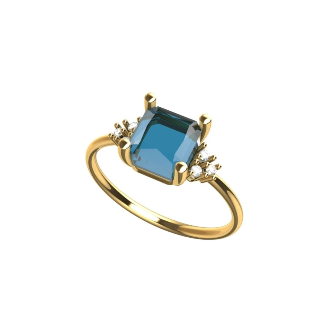 Anello Agata Azzurra
