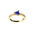 Anello Emotion con Tanzanite in Oro Giallo