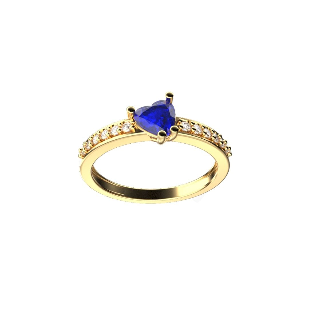 Anello Emotion con Tanzanite in Oro Giallo