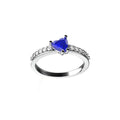 Anello Emotion con Tanzanite in Oro Bianco
