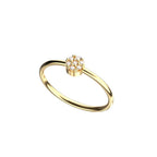Anello Bottoncino in Oro Giallo