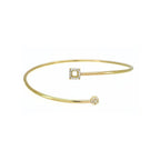 Bracciale Contrariè con Square e Bottoncino in Oro Giallo