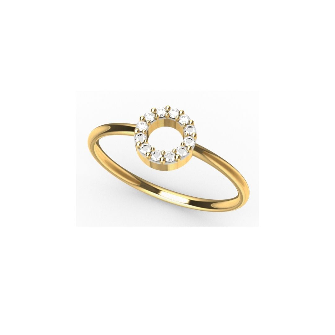 Anello Circle in Oro Giallo