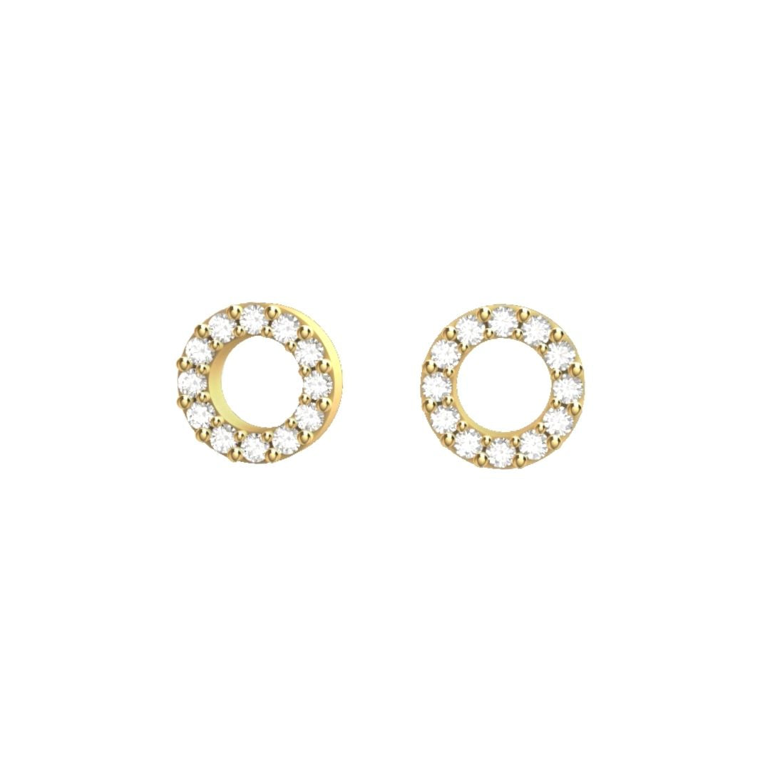 Orecchini Circle in Oro Giallo