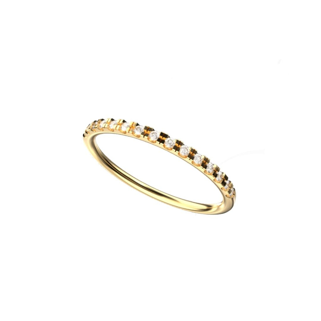 Anello Half Eternity in Oro Giallo