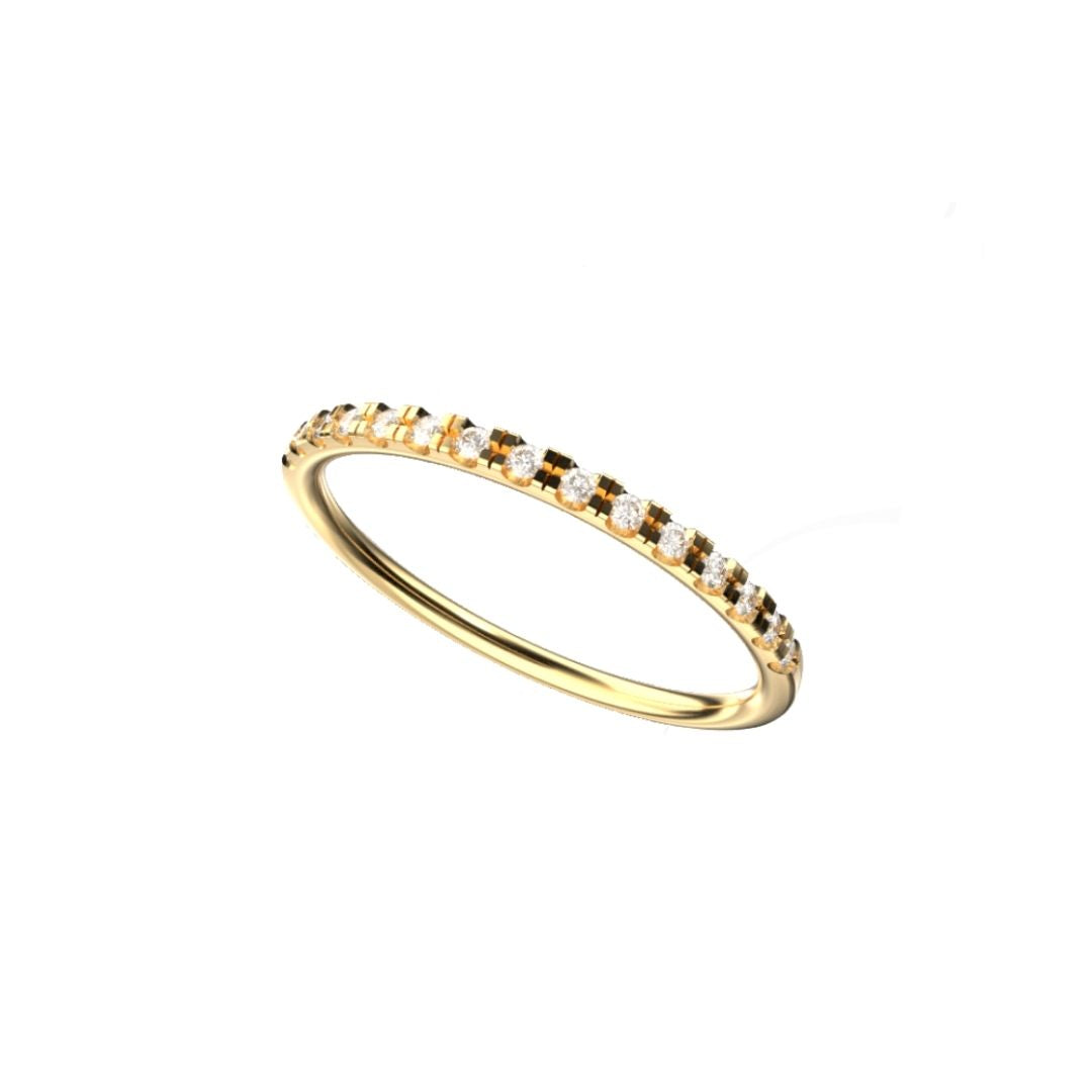Anello Half Eternity in Oro Giallo
