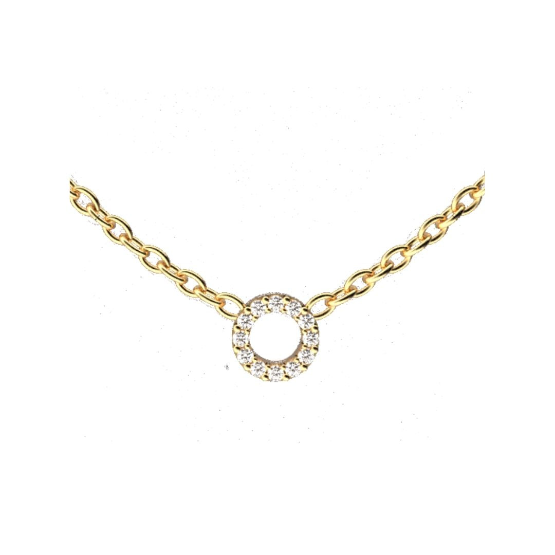 Girocollo Circle in Oro Giallo
