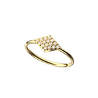 Anello Rombo in Oro Giallo