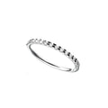 Anello Half Eternity in Oro Bianco