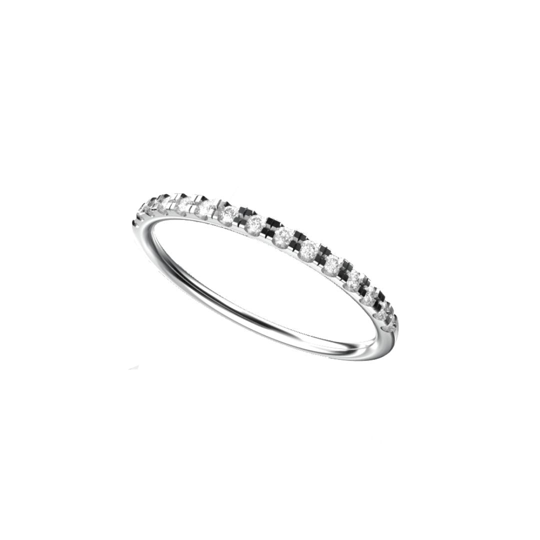 Anello Half Eternity in Oro Bianco