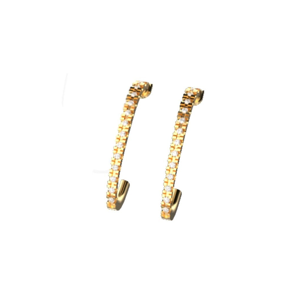 Orecchini Half Eternity in Oro Giallo