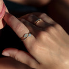 Anello Rombo in Oro Bianco